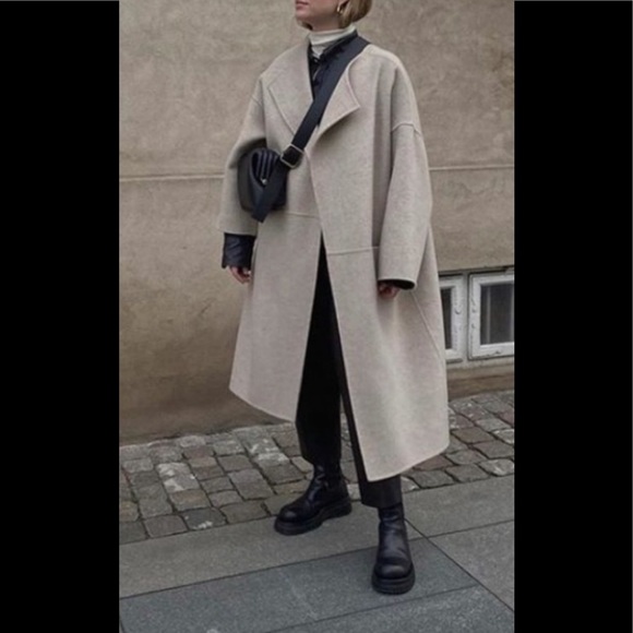 Kindersalmon light cream oversized coat - Picture 8 of 8